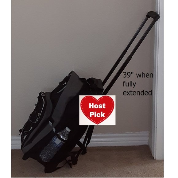 Carry On Backpack Rolling Backpack Travel Backpack Carry On Backpack with Wheels - Picture 2 of 15